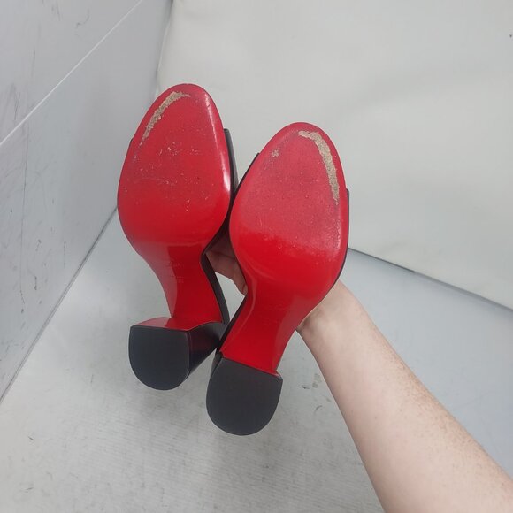 Christian Louboutin Black Jane Leather Heel Sandal - Picture 2 of 14